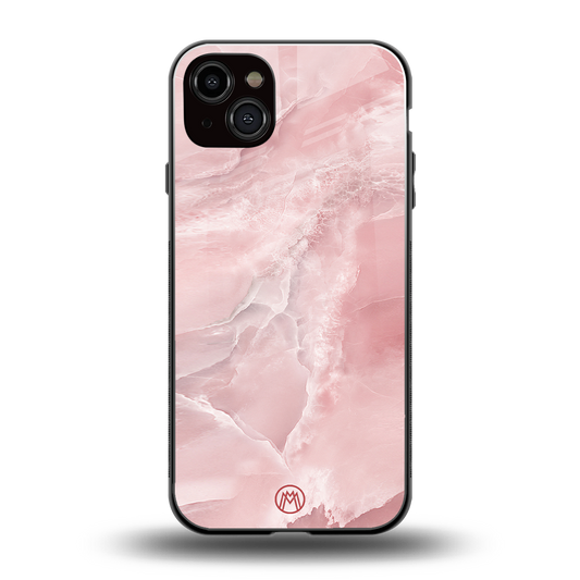 peachy glam back phone cover | glass case for iphone 14 plus