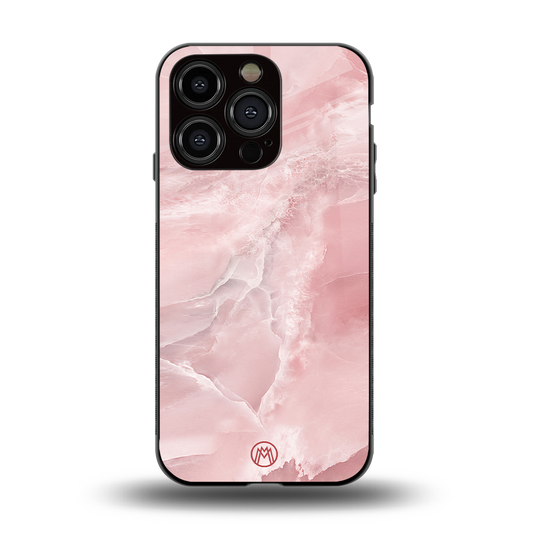 peachy glam back phone cover | glass case for iphone 14 pro
