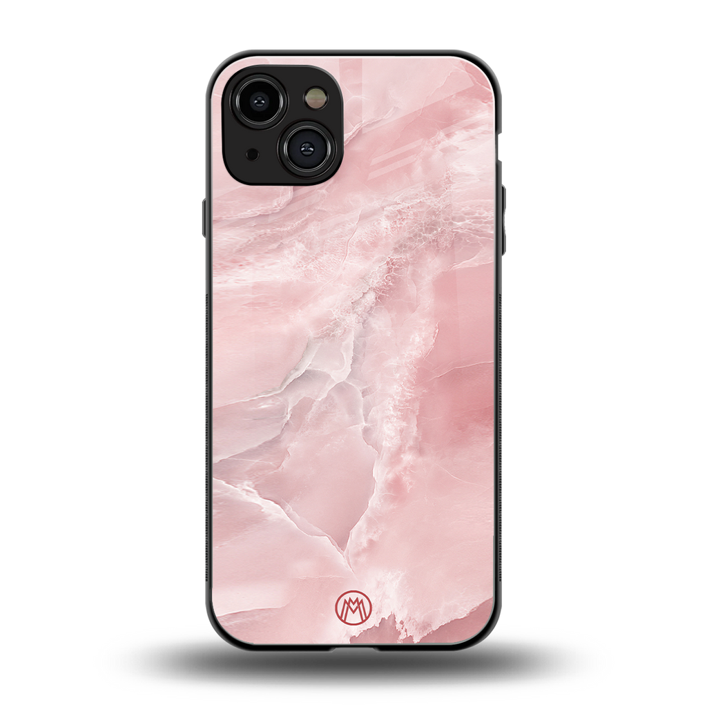 peachy glam back phone cover | glass case for iphone 15