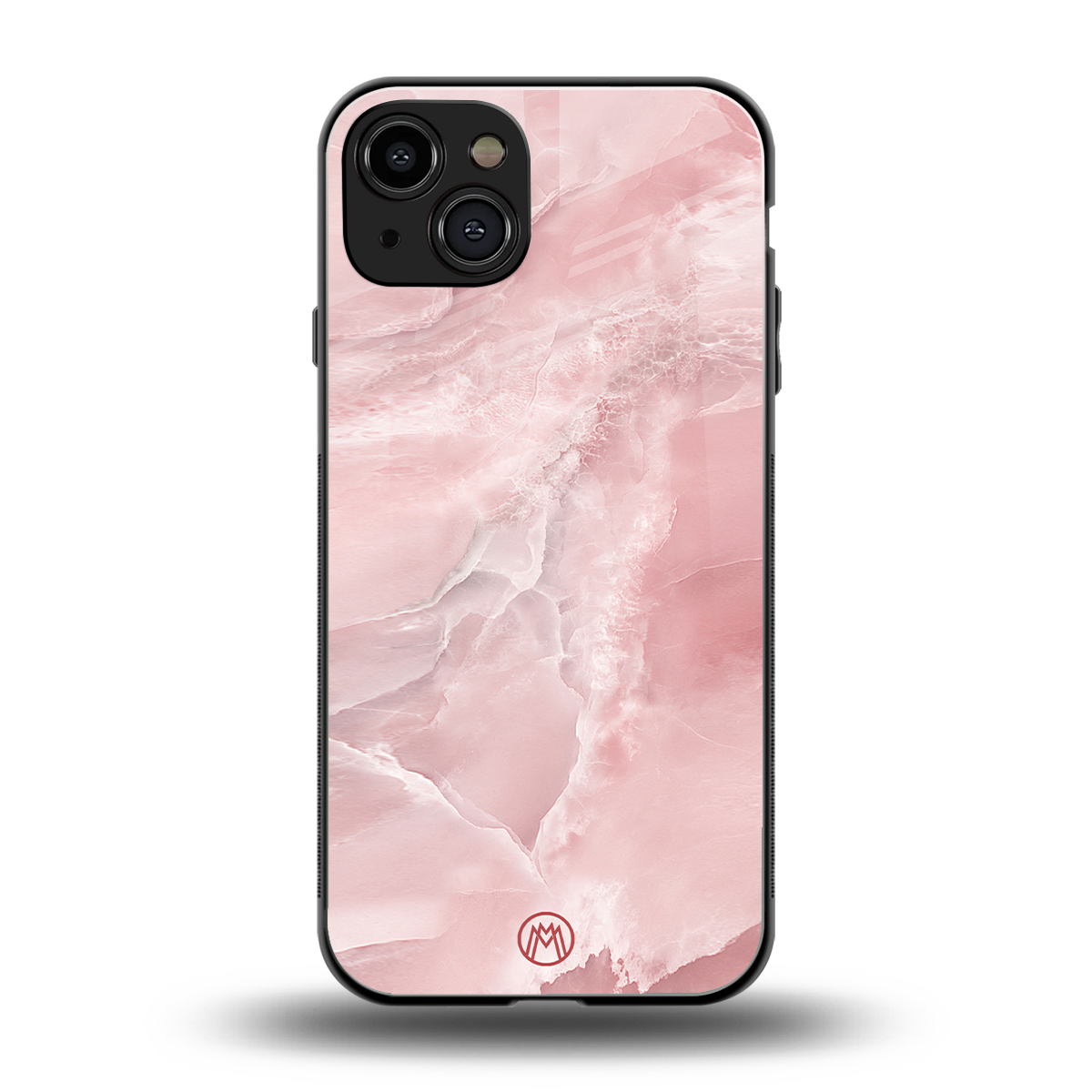 peachy glam back phone cover | glass case for iphone 15