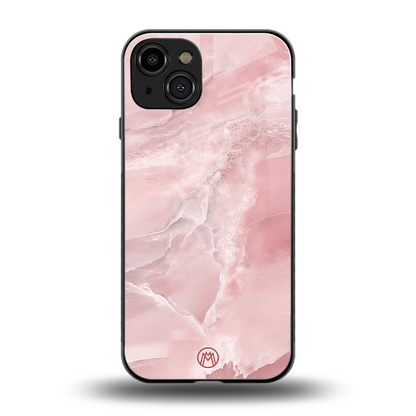 peachy glam back phone cover | glass case for iphone 15