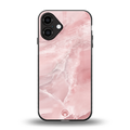 peachy glam back phone cover | glass case for iphone 16 plus
