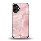 peachy glam back phone cover | glass case for iphone 16 plus