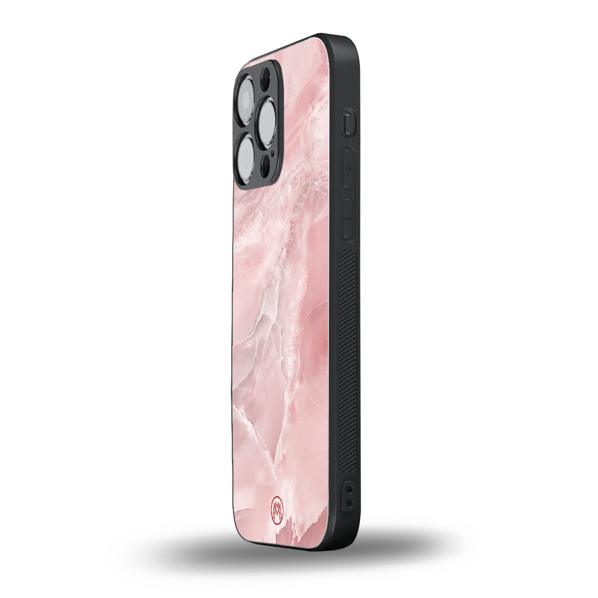 peachy glam back phone cover | glass case for iphone 16 pro max