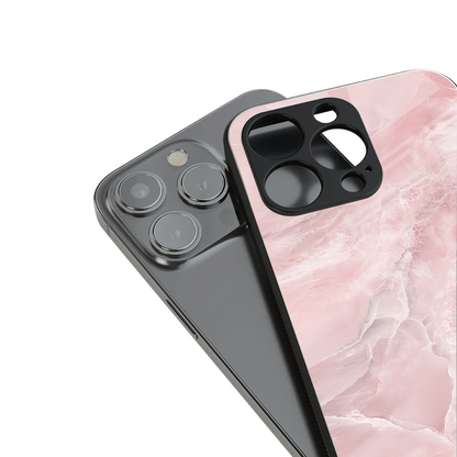 peachy glam back phone cover | glass case for iphone 14 pro