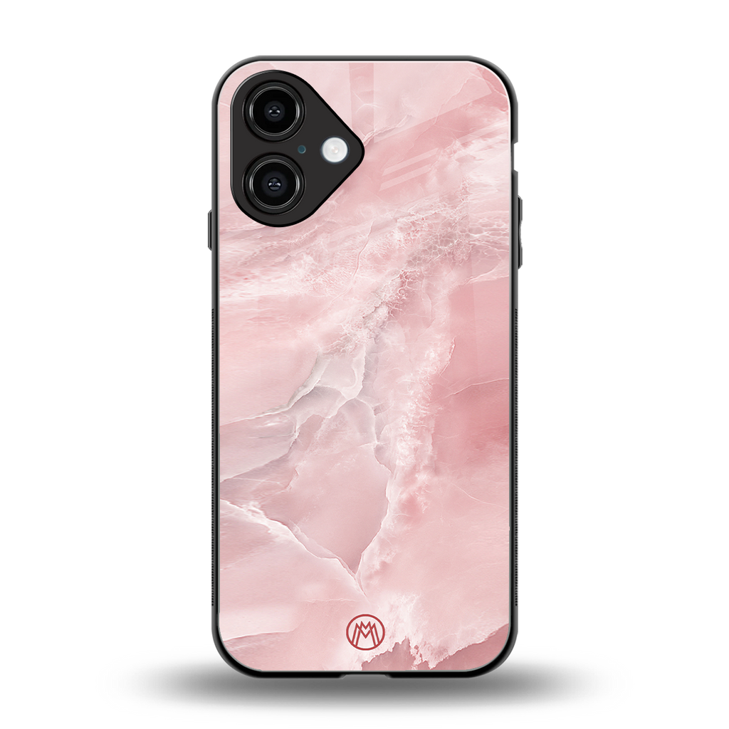 peachy glam back phone cover | glass case for iphone 16