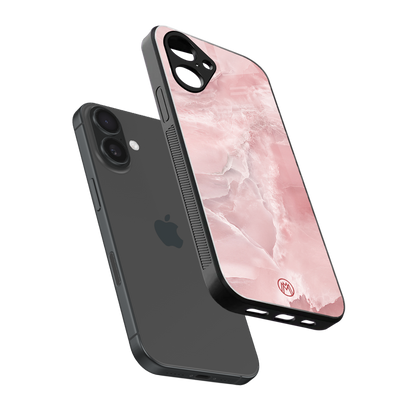peachy glam back phone cover | glass case for iphone 16
