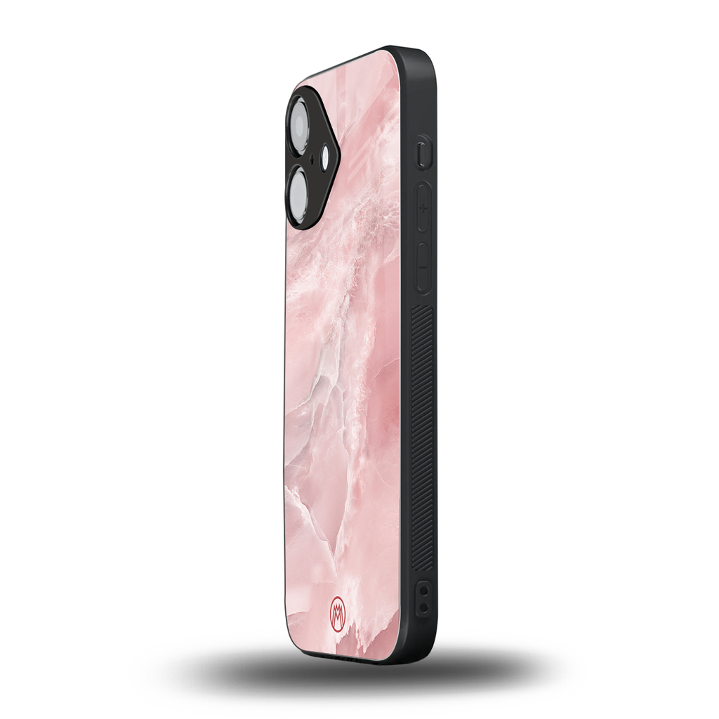 peachy glam back phone cover | glass case for iphone 16