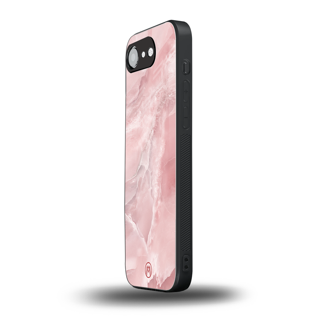 peachy glam back phone cover | glass case for iphone 16e