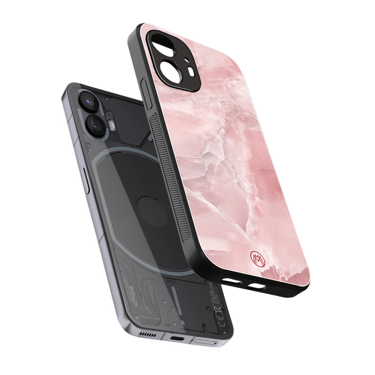 peachy glam back phone cover | glass case for nothing phone 2