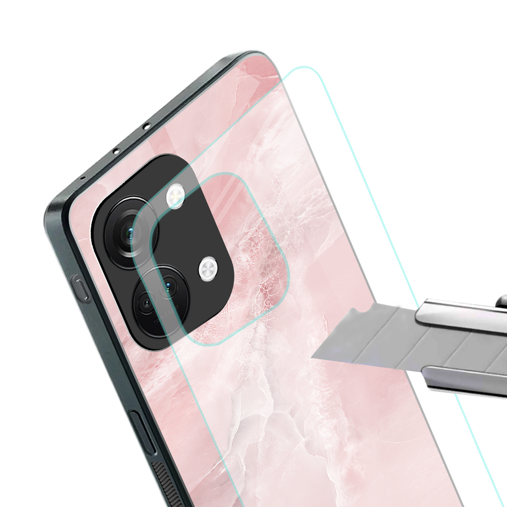peachy glam back phone cover | glass case for oneplus nord 3