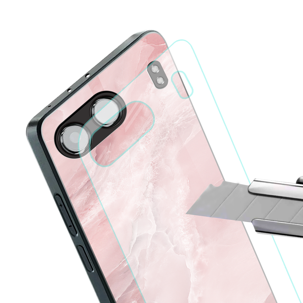 peachy glam back phone cover | glass case for oneplus nord 4