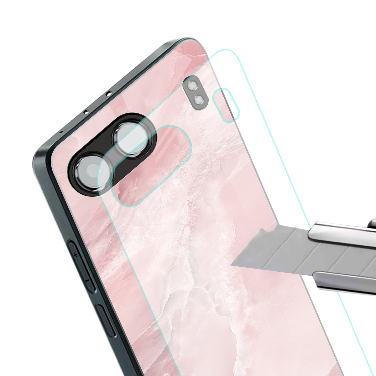 peachy glam back phone cover | glass case for oneplus nord 4