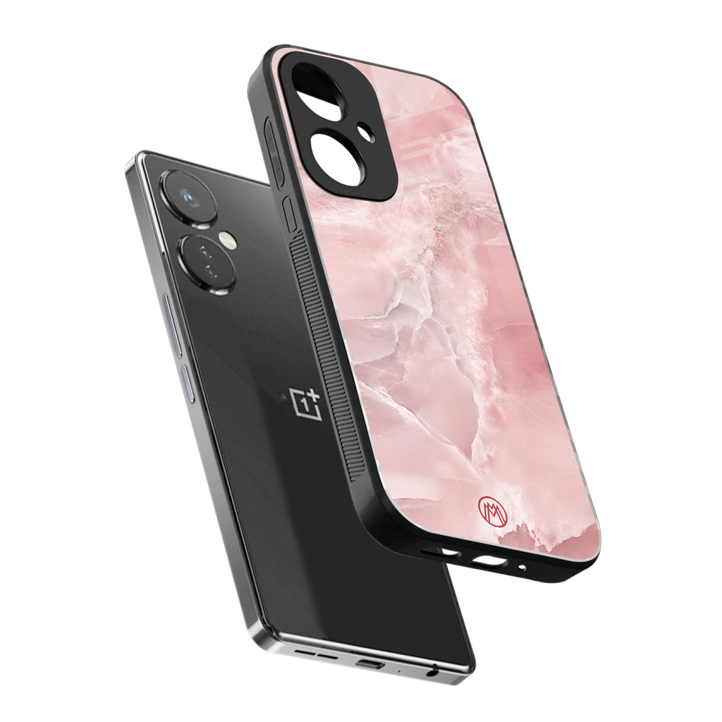 peachy glam back phone cover | glass case for oneplus nord ce 3