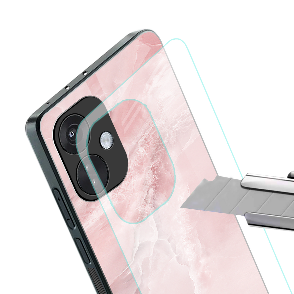 peachy glam back phone cover | glass case for oneplus nord ce 3