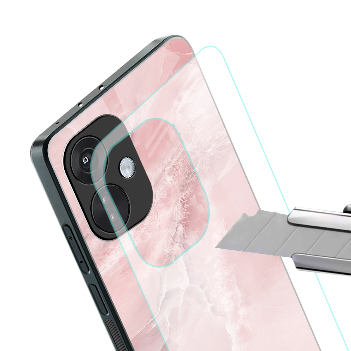 peachy glam back phone cover | glass case for oneplus nord ce 3