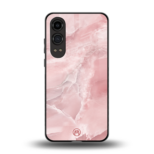 peachy glam back phone cover | glass case for oneplus nord ce 4 lite