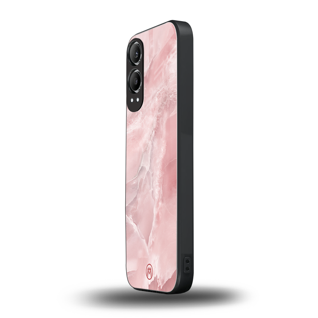 peachy glam back phone cover | glass case for oneplus nord ce 4 lite