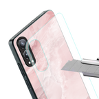 peachy glam back phone cover | glass case for oneplus nord ce 4 lite