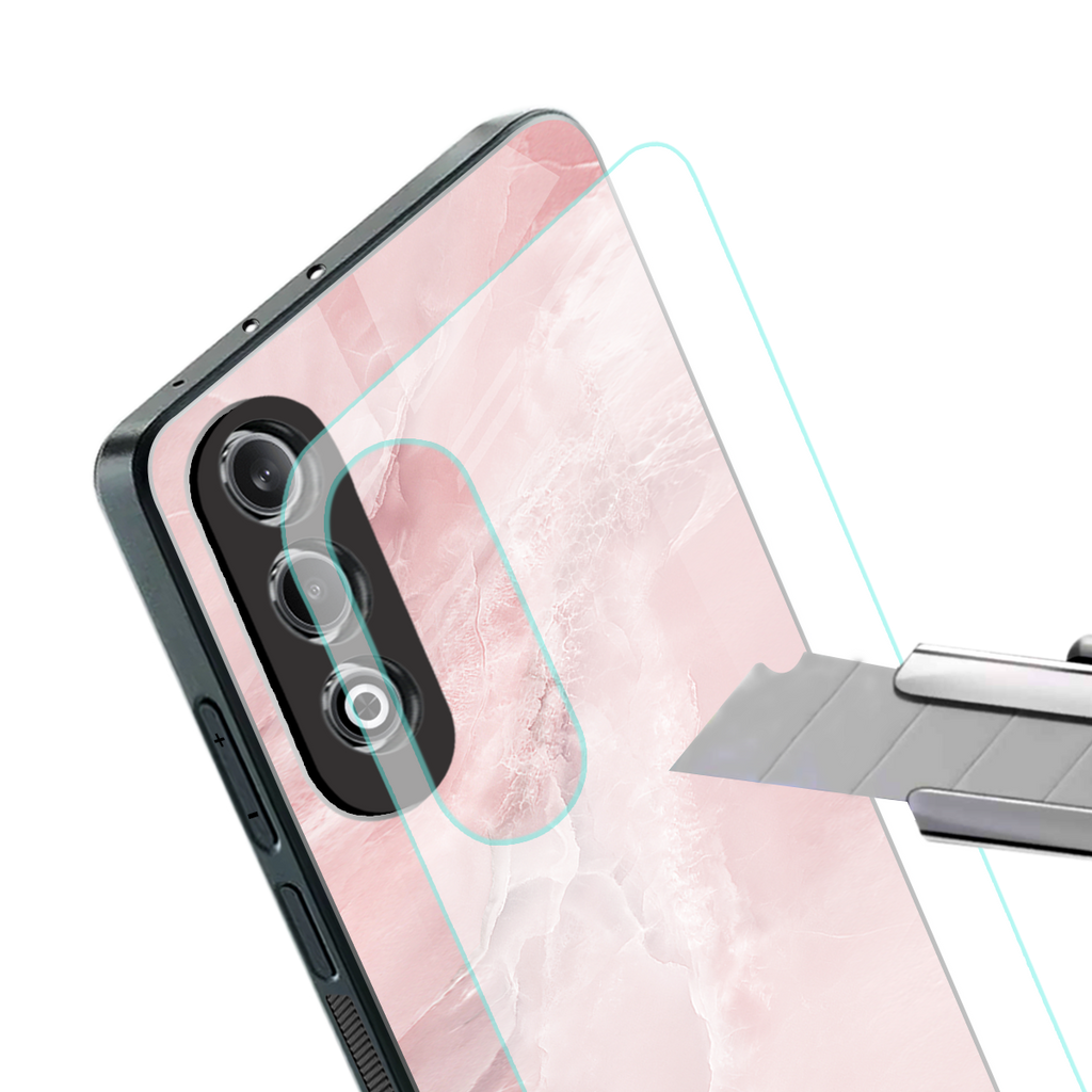 peachy glam back phone cover | glass case for oneplus nord ce 4