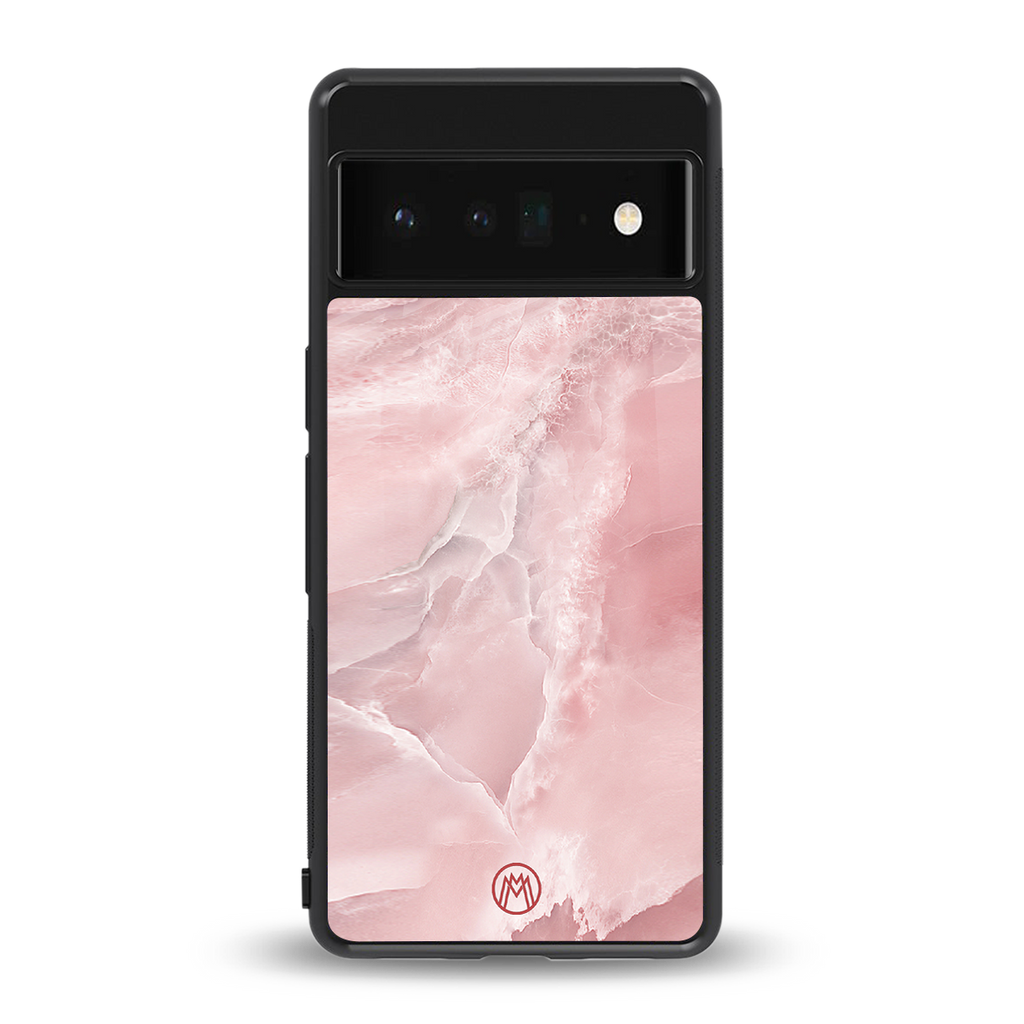 peachy glam back phone cover | glass case for google pixel 6 pro