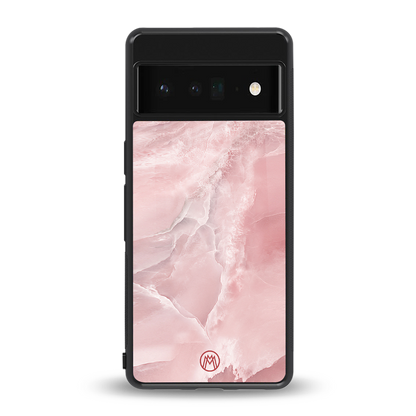 peachy glam back phone cover | glass case for google pixel 6 pro