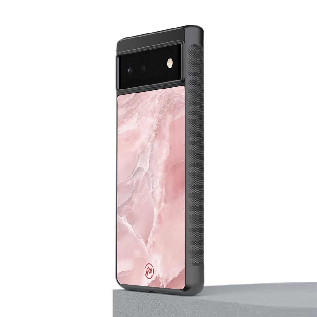 peachy glam back phone cover | glass case for google pixel 6