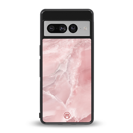 peachy glam back phone cover | glass case for google pixel 7 pro