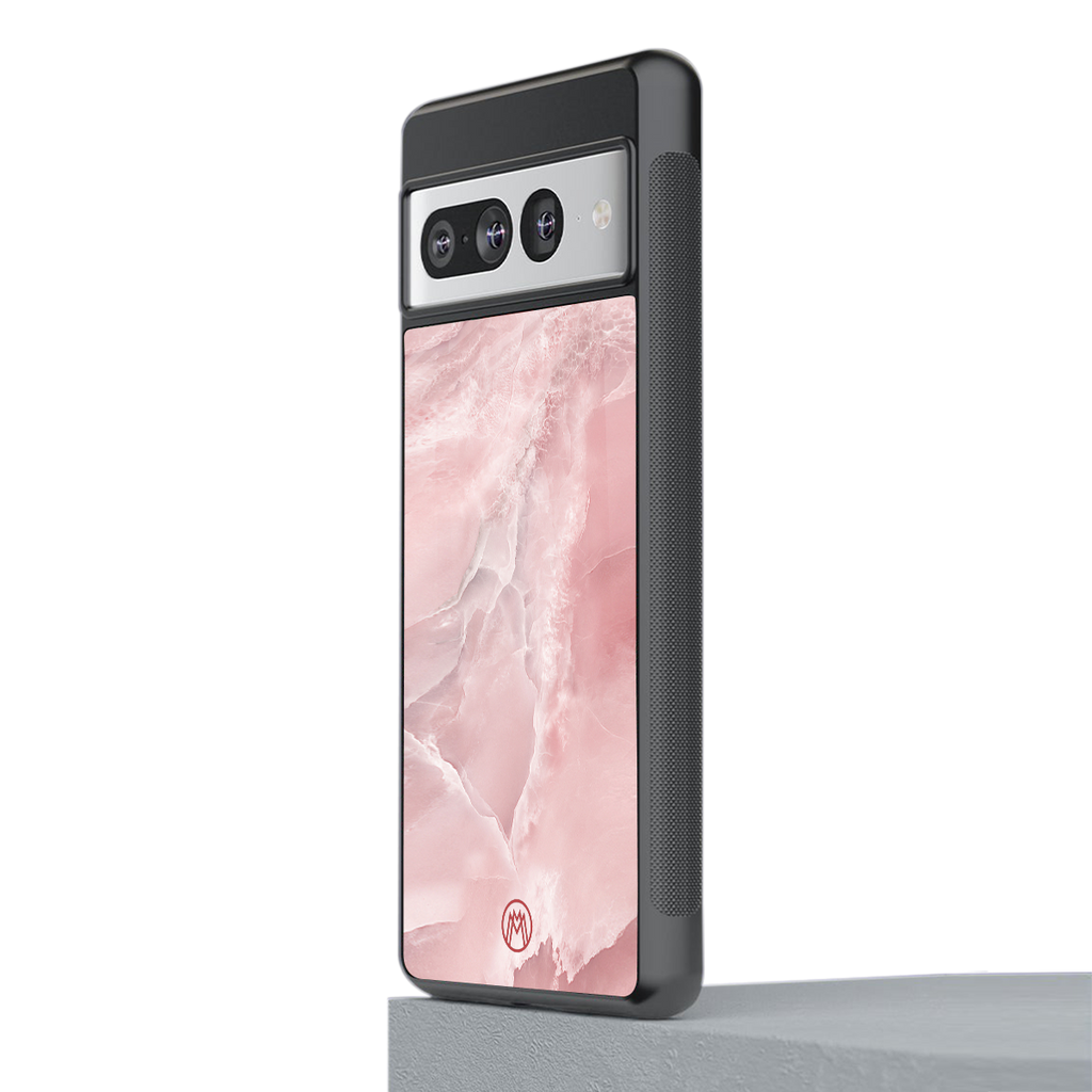 peachy glam back phone cover | glass case for google pixel 7 pro