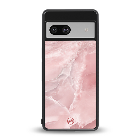 peachy glam back phone cover | glass case for Google Pixel 7A