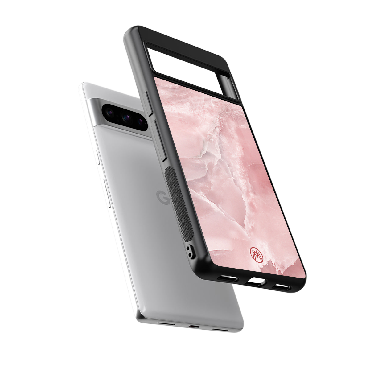peachy glam back phone cover | glass case for google pixel 8 pro