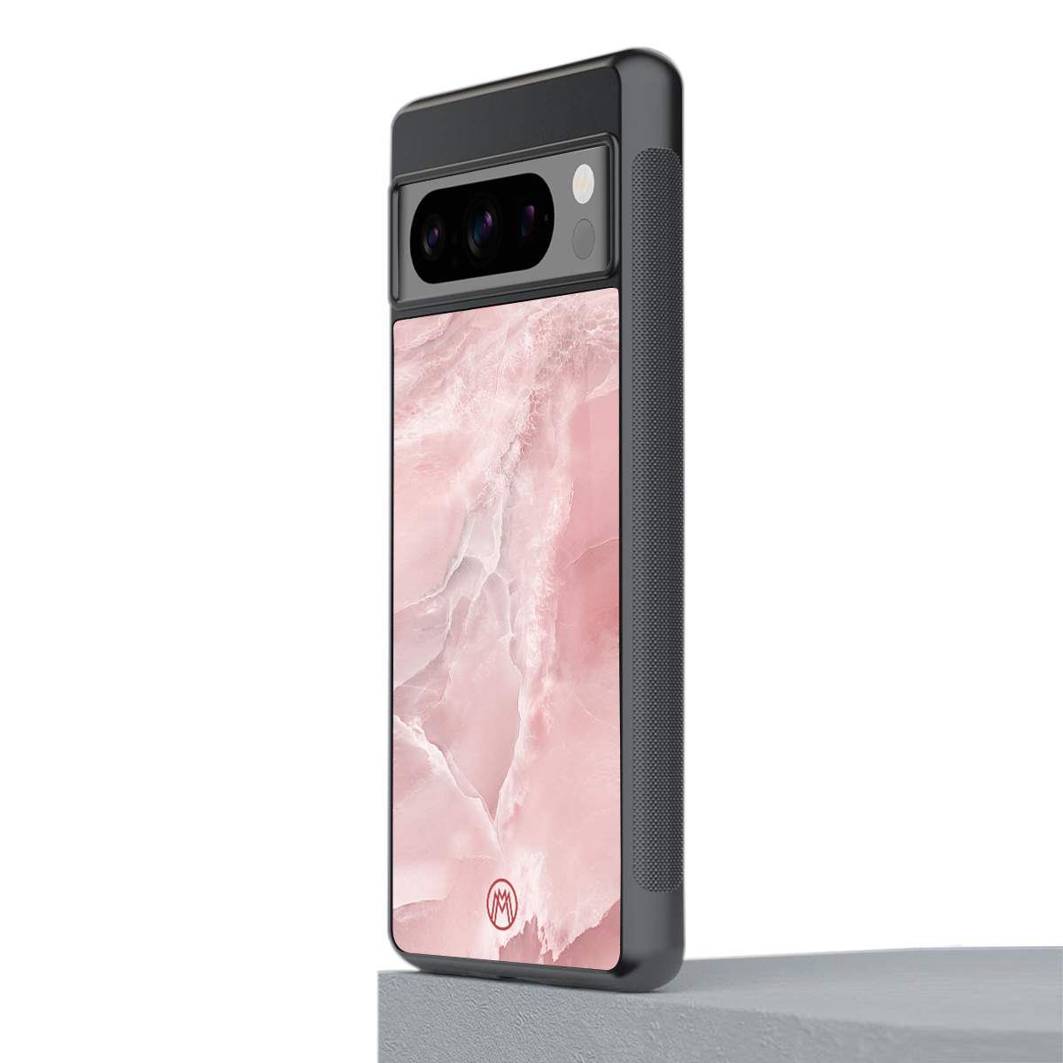 peachy glam back phone cover | glass case for google pixel 8 pro