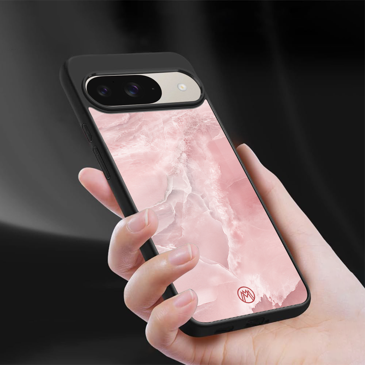 peachy glam back phone cover | glass case for google pixel 9