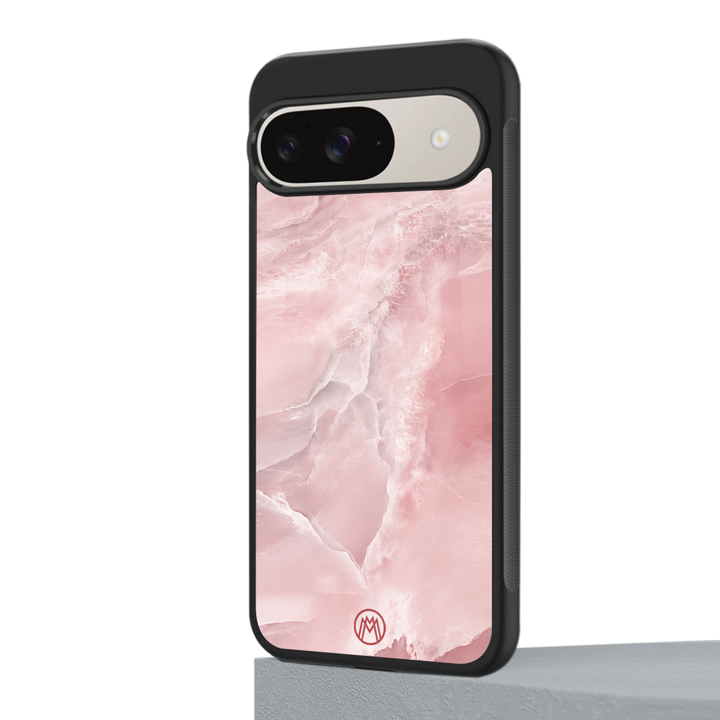 peachy glam back phone cover | glass case for google pixel 9