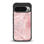 peachy glam back phone cover | glass case for google pixel 9 pro