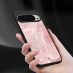 peachy glam back phone cover | glass case for google pixel 9 pro