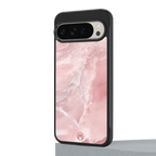 peachy glam back phone cover | glass case for google pixel 9 pro
