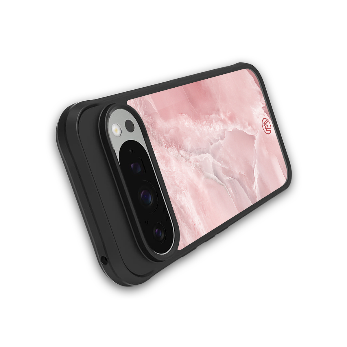 peachy glam back phone cover | glass case for google pixel 9 pro xl