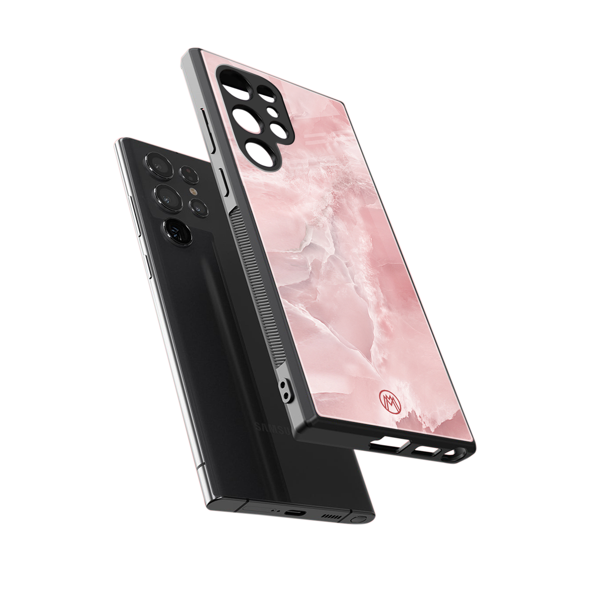peachy glam back phone cover | glass case for samsung galaxy s23 ultra