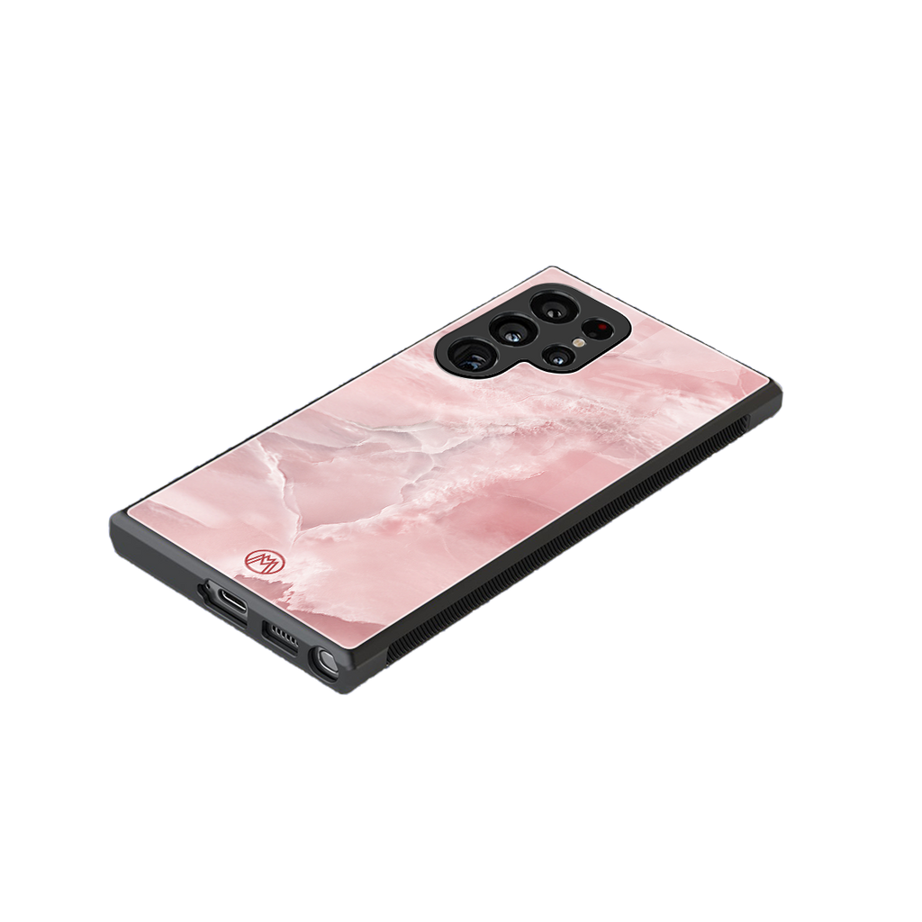 peachy glam back phone cover | glass case for samsung galaxy s23 ultra