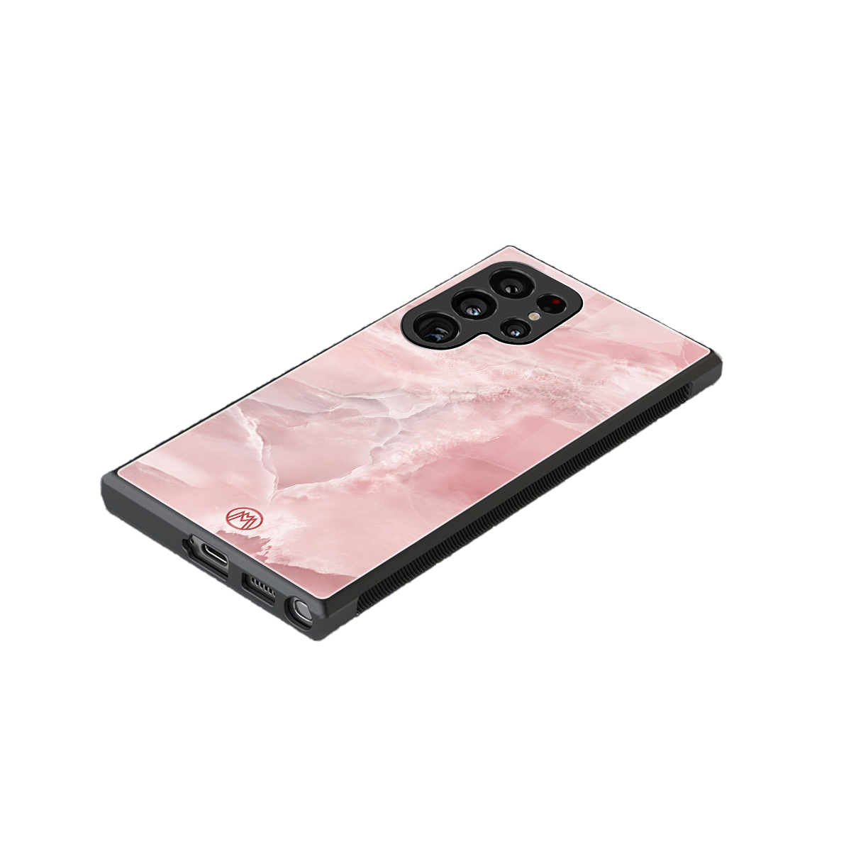 peachy glam back phone cover | glass case for samsung galaxy s23 ultra