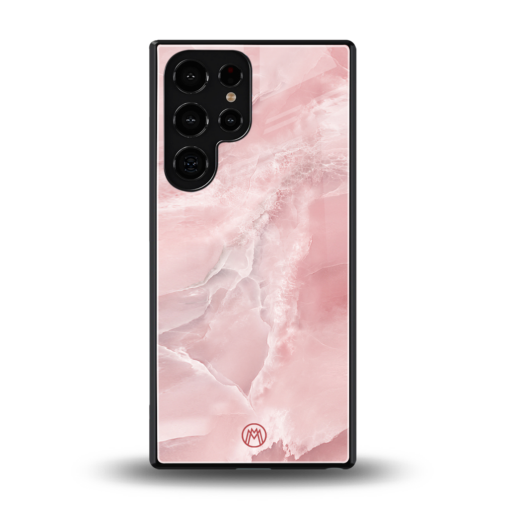 peachy glam back phone cover | glass case for samsung galaxy s25 ultra
