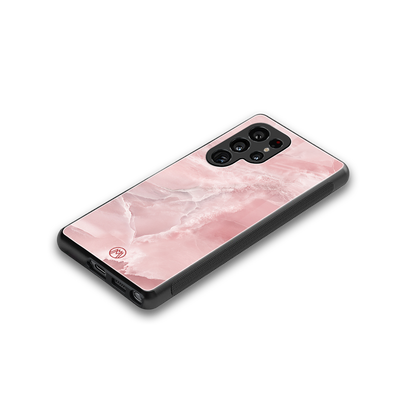 peachy glam back phone cover | glass case for samsung galaxy s25 ultra