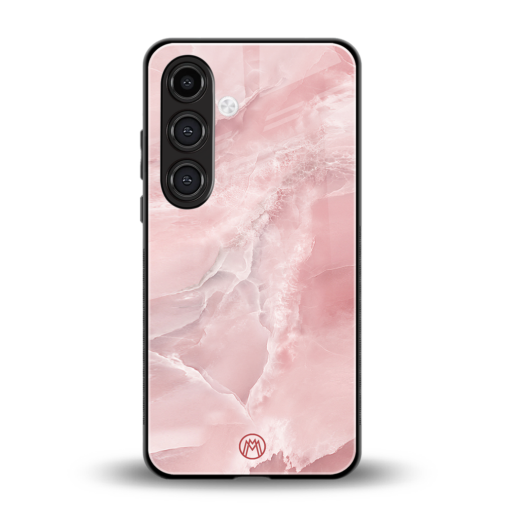 peachy glam back phone cover | glass case for samsung galaxy s24 fe