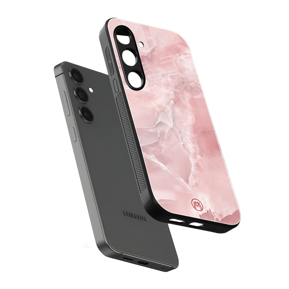 peachy glam back phone cover | glass case for samsung galaxy s25 plus