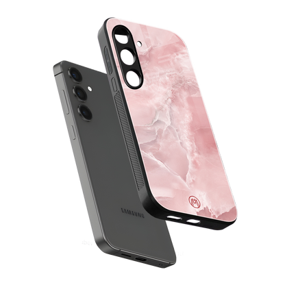 peachy glam back phone cover | glass case for samsung galaxy s25 plus