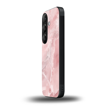 peachy glam back phone cover | glass case for samsung galaxy s24 fe