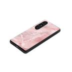 peachy glam back phone cover | glass case for samsung galaxy s24 fe