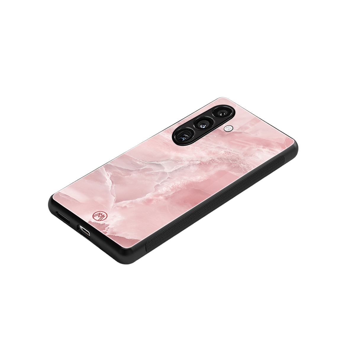 peachy glam back phone cover | glass case for samsung galaxy s24 fe