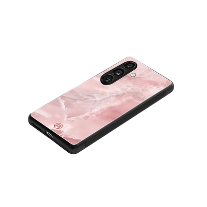 peachy glam back phone cover | glass case for samsung galaxy s24 fe